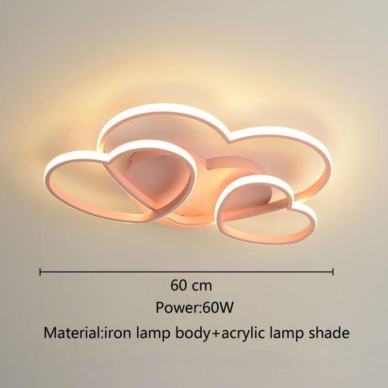 ChandeliersDecor.com-Kids Room Nursery Lighting-Girls Love Hearts Ceiling Light | Kids Room Decor Lights