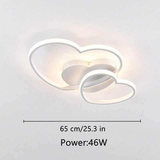 ChandeliersDecor.com-Kids Room Nursery Lighting-Girls Love Hearts Ceiling Light | Kids Room Decor Lights