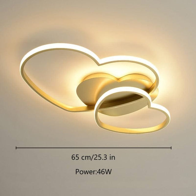ChandeliersDecor.com-Kids Room Nursery Lighting-Girls Love Hearts Ceiling Light | Kids Room Decor Lights