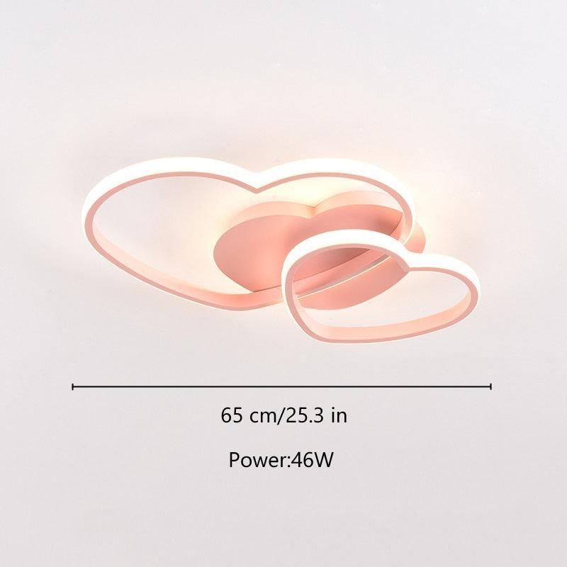 ChandeliersDecor.com-Kids Room Nursery Lighting-Girls Love Hearts Ceiling Light | Kids Room Decor Lights
