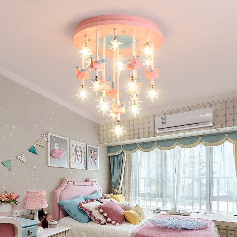ChandeliersDecor.com-Kids Room Nursery Lighting-Girls Merry Go Roond Horses Ceiling Light | Kids Room Decor Lights