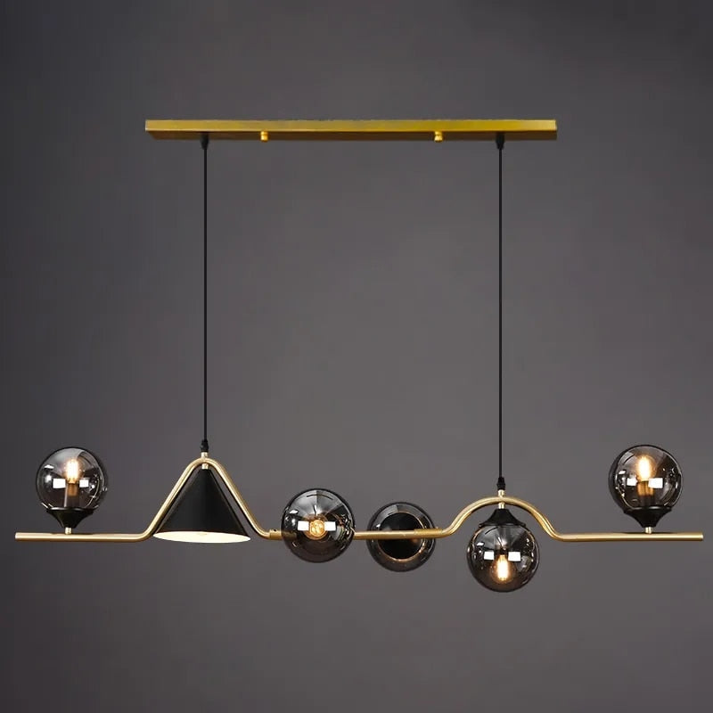 ChandeliersDecor.com-Kitchen Island-Glass Ball Chandelier: Elegant Lighting for Kitchen