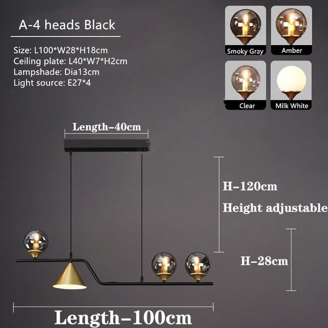 ChandeliersDecor.com-Kitchen Island-Glass Ball Chandelier: Elegant Lighting for Kitchen