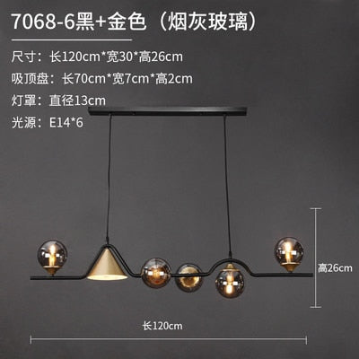 ChandeliersDecor.com-Kitchen Island-Glass Ball Chandelier: Elegant Lighting for Kitchen