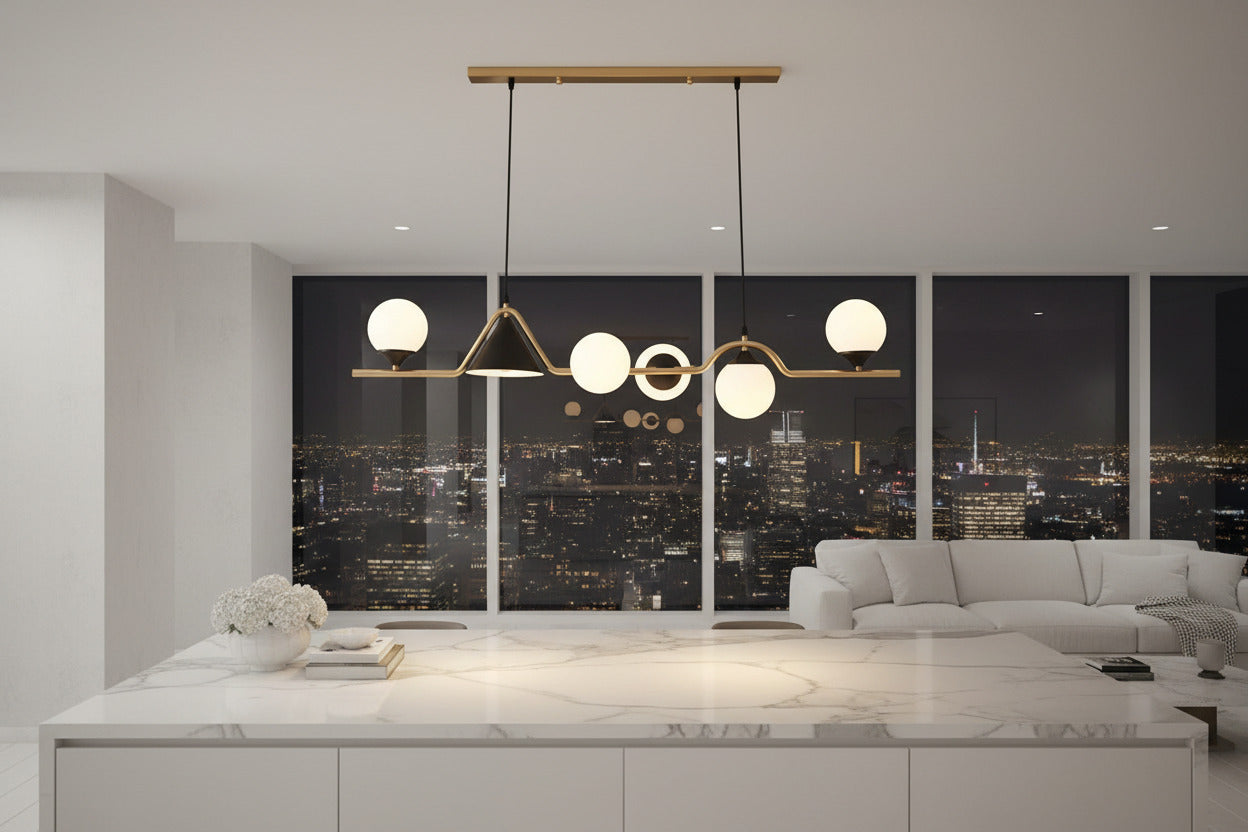 Glass Ball Chandelier: Elegant Lighting for Kitchen-ChandeliersDecor.com