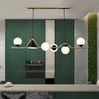ChandeliersDecor.com-Kitchen Island-Glass Ball Chandelier: Elegant Lighting for Kitchen