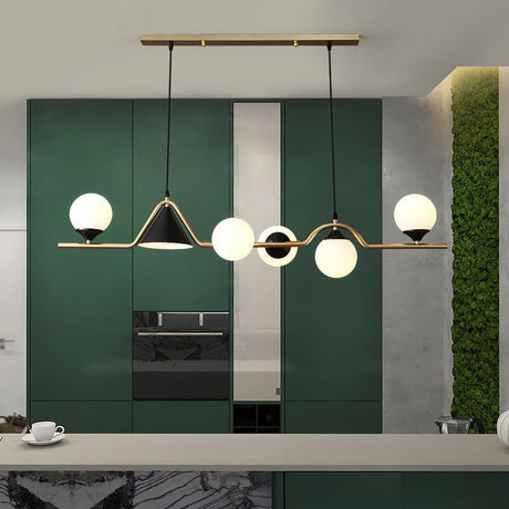 ChandeliersDecor.com-Kitchen Island-Glass Ball Chandelier: Elegant Lighting for Kitchen