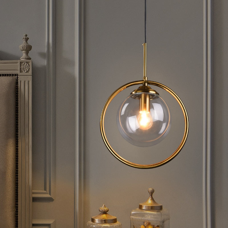 ChandeliersDecor.com-Pendant Lights-Glass Ball Chandelier: Elegant Pendant Lamp Light