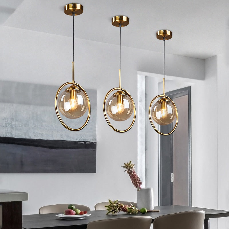 ChandeliersDecor.com-Pendant Lights-Glass Ball Chandelier: Elegant Pendant Lamp Light
