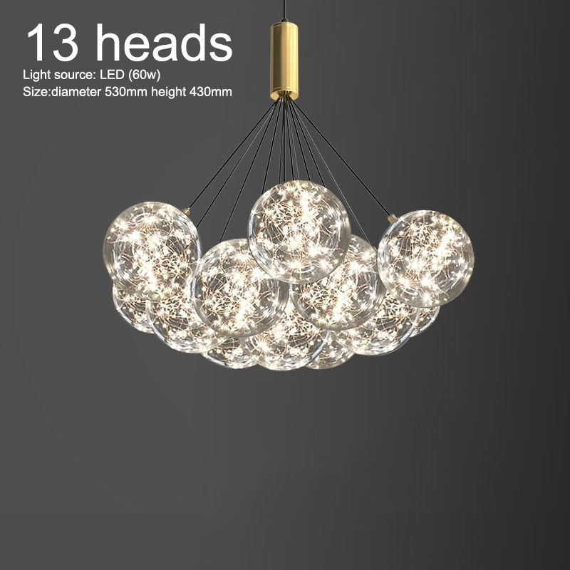 ChandeliersDecor.com-Chandeliers-Glass Ball Chandeliers for Living Room and Dining