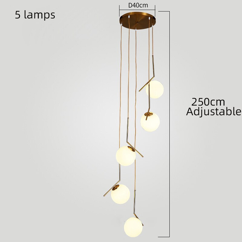 ChandeliersDecor.com-Staircase Chandelier-Glass Balls Chandelier - Stylish Lighting Fixtures