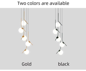 ChandeliersDecor.com-Staircase Chandelier-Glass Balls Chandelier - Stylish Lighting Fixtures