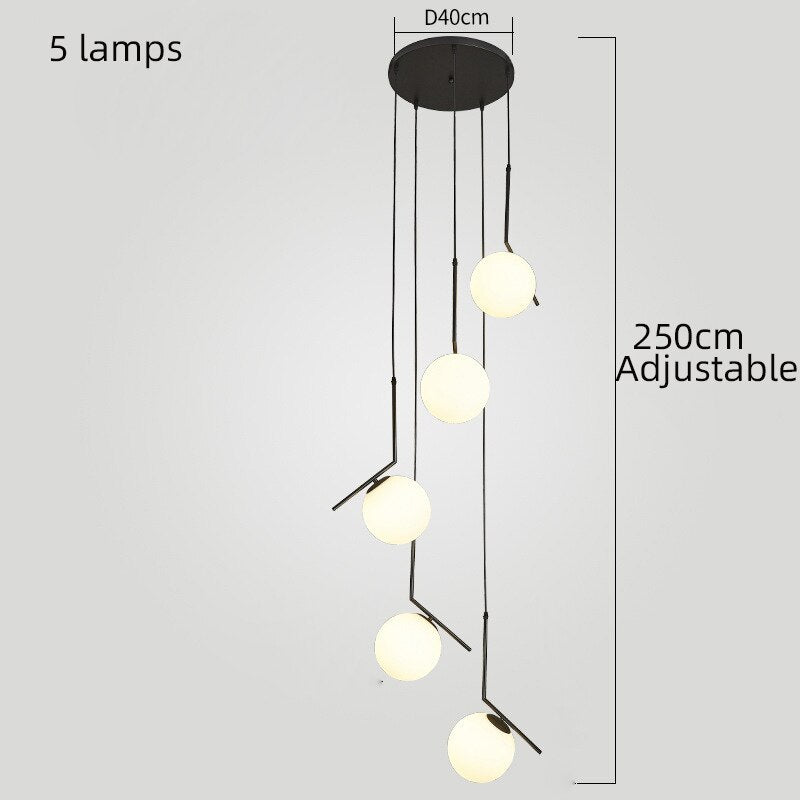 ChandeliersDecor.com-Staircase Chandelier-Glass Balls Chandelier - Stylish Lighting Fixtures
