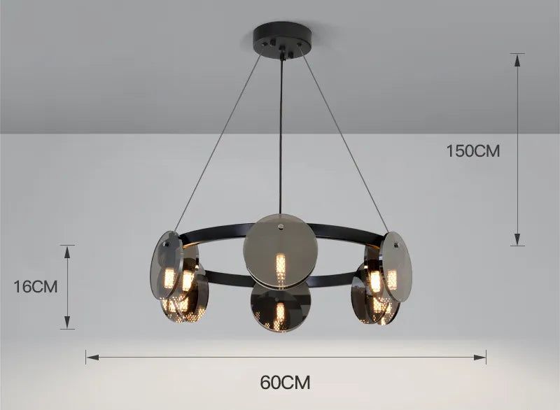 ChandeliersDecor.com-Ceiling Chandelier-Glass Chambers LED Chandelier - Modern Elegance in Every Detail