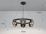 ChandeliersDecor.com-Ceiling Chandelier-Glass Chambers LED Chandelier - Modern Elegance in Every Detail
