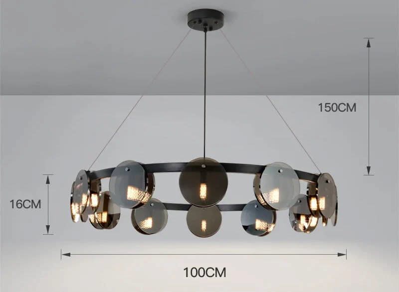 Glass Chambers LED Chandelier - Modern Elegance in Every Detail-ChandeliersDecor.com