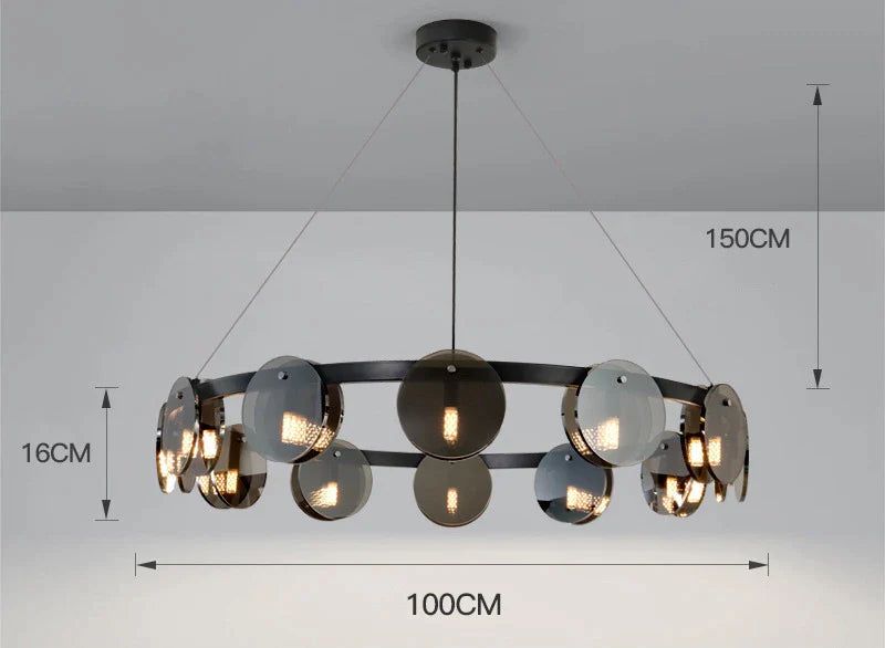 ChandeliersDecor.com-Ceiling Chandelier-Glass Chambers LED Chandelier - Modern Elegance in Every Detail