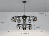 ChandeliersDecor.com-Ceiling Chandelier-Glass Chambers LED Chandelier - Modern Elegance in Every Detail
