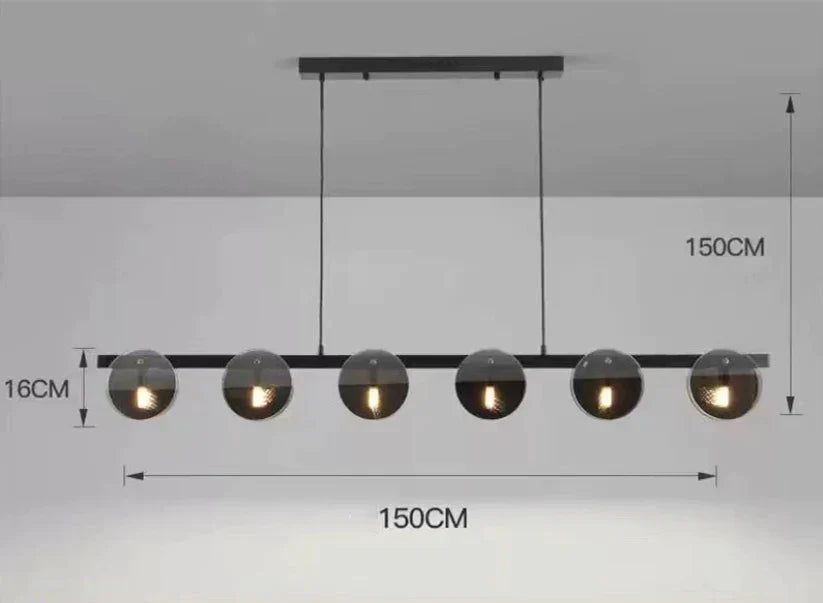 ChandeliersDecor.com-Ceiling Chandelier-Glass Chambers LED Chandelier - Modern Elegance in Every Detail