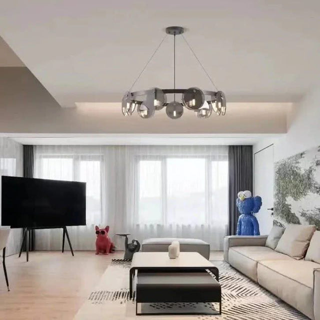 Glass Chambers LED Chandelier - Modern Elegance in Every Detail-ChandeliersDecor.com