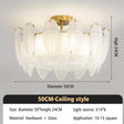 ChandeliersDecor.com-Chandeliers-Glass Feather Chandelier: Elegant Lighting Fixture