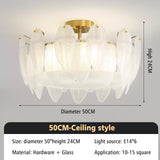 ChandeliersDecor.com-Chandeliers-Glass Feather Chandelier: Elegant Lighting Fixture