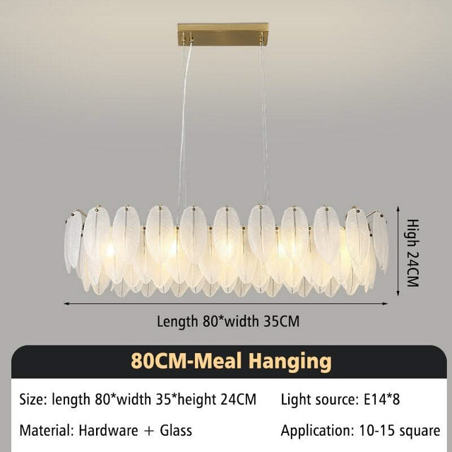 Glass Feather Chandelier: Elegant Lighting Fixture-ChandeliersDecor.com
