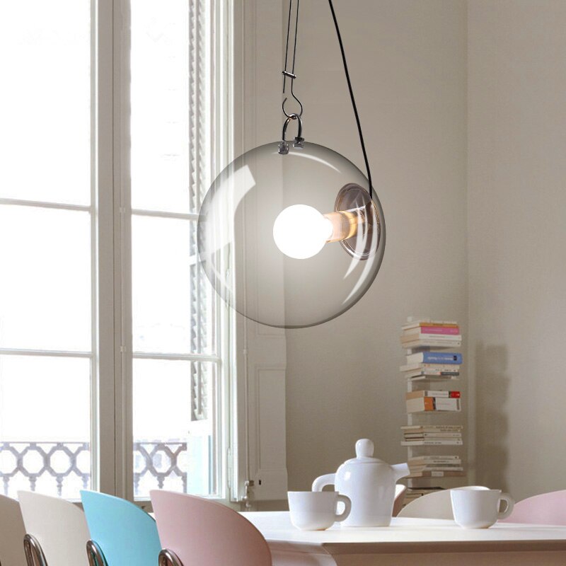 ChandeliersDecor.com-Pendant Lights-Glass Globe LED Hanging Light Chandelier