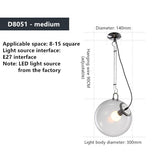 ChandeliersDecor.com-Pendant Lights-Glass Globe LED Hanging Light Chandelier