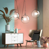 ChandeliersDecor.com-Pendant Lights-Glass Globe LED Hanging Light Chandelier