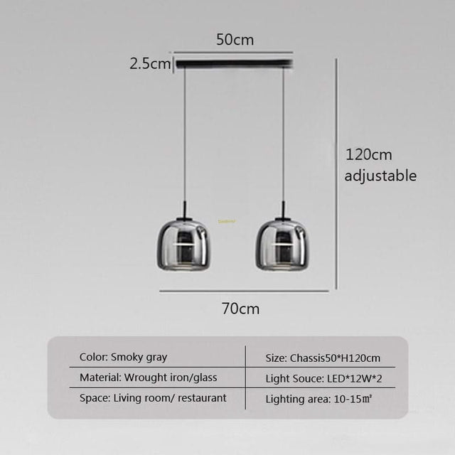Glass LED Pendant Hanging Lamp For Dining Room-ChandeliersDecor.com
