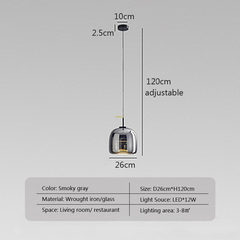 ChandeliersDecor.com-Pendant Lights-Glass LED Pendant Hanging Lamp For Dining Room