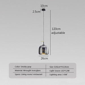ChandeliersDecor.com-Pendant Lights-Glass LED Pendant Hanging Lamp For Dining Room