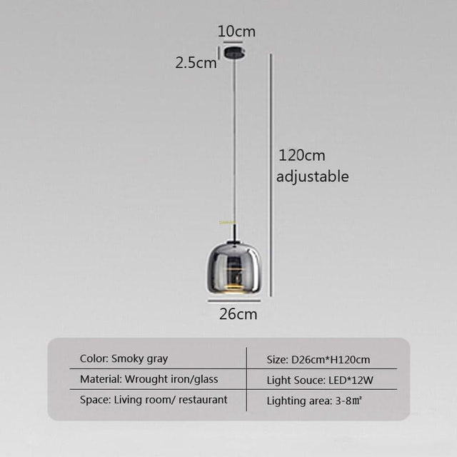 Glass LED Pendant Hanging Lamp For Dining Room-ChandeliersDecor.com