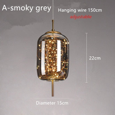 ChandeliersDecor.com-Pendant Lights-Glass Net Long Line Pendant Chandelier Lights