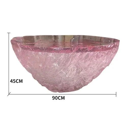 ChandeliersDecor.com-Coffee Tables-Glass Resin Rocky Glacier Designer Coffee Table