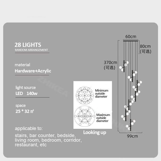 Globe Stems Chandelier: Exquisite Lighting Fixture-ChandeliersDecor.com