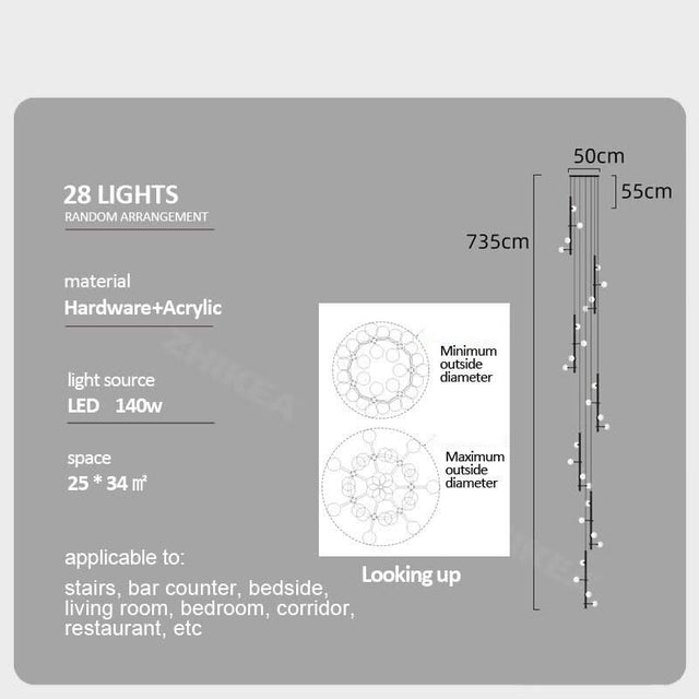 Globe Stems Chandelier: Exquisite Lighting Fixture-ChandeliersDecor.com