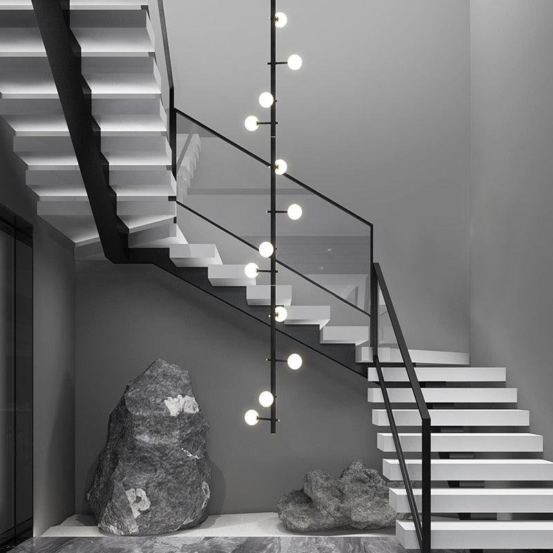 ChandeliersDecor.com-Staircase Chandelier-Globe Stems Chandelier: Exquisite Lighting Fixture