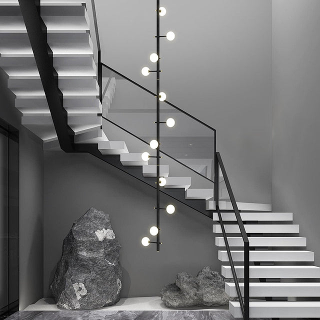 ChandeliersDecor.com-Staircase Chandelier-Globe Stems Chandelier: Exquisite Lighting Fixture