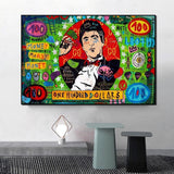 ChandeliersDecor.com-Godfather Wall Art-God Father Money Hundred Dollar Canvas Wall Art