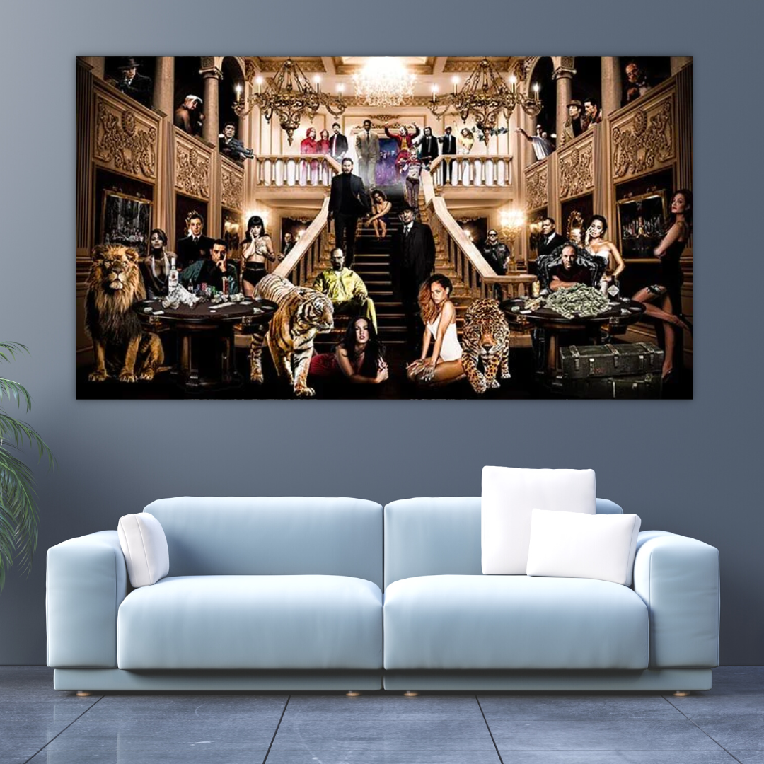 ChandeliersDecor.com-Godfather Wall Art-Godfather Scarface Character Canvas Wall Art