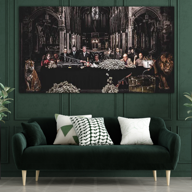 ChandeliersDecor.com-Godfather Wall Art-Godfather Scarface Character Canvas Wall Art
