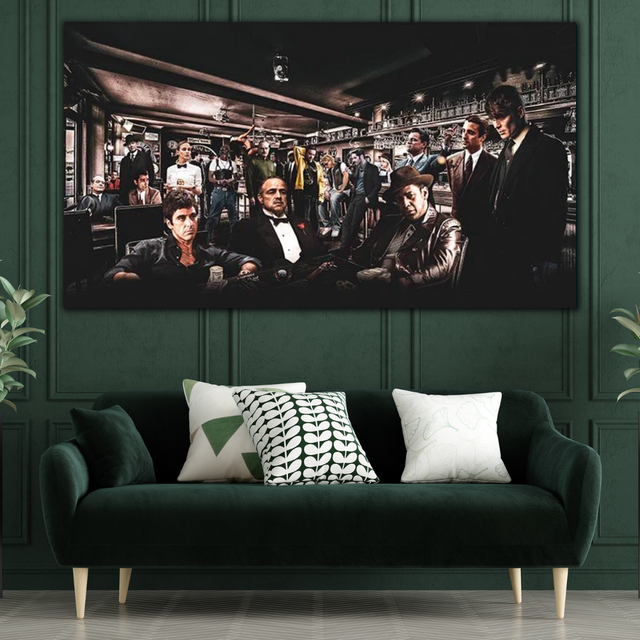 ChandeliersDecor.com-Godfather Wall Art-Godfather Scarface Character Canvas Wall Art