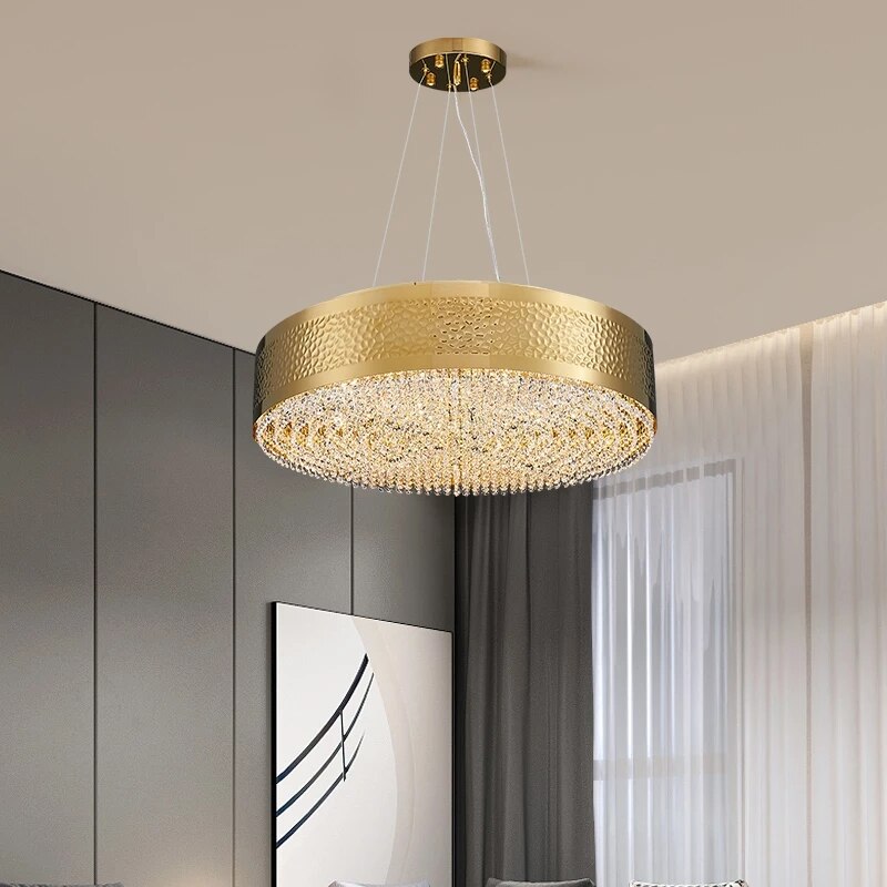 ChandeliersDecor.com-Ceiling Chandelier-Gold Crystal Chandelier - Elegant Lighting Solution