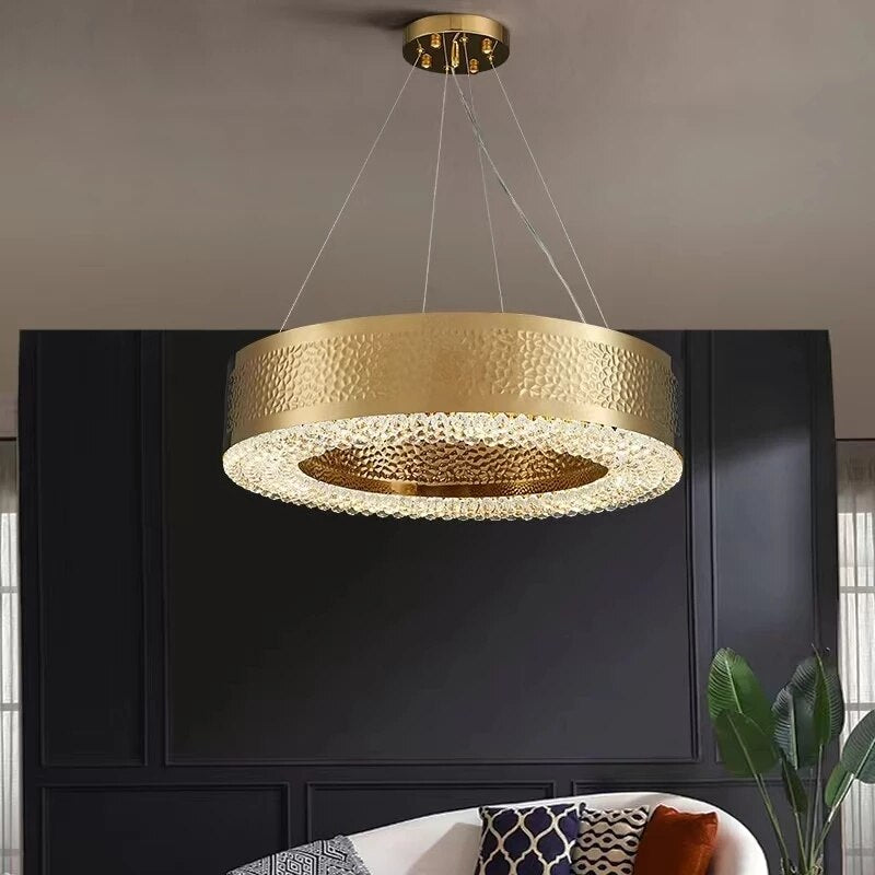 ChandeliersDecor.com-Ceiling Chandelier-Gold Crystal Chandelier - Elegant Lighting Solution