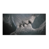 ChandeliersDecor.com-Wall Posters-Golden And Black Love Kiss Lips Canvas Wall Art