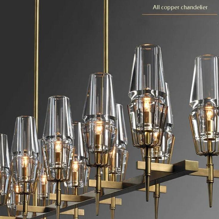 ChandeliersDecor.com-Ceiling Chandelier-Golden Radiance Modern Glass Ceiling Chandelier
