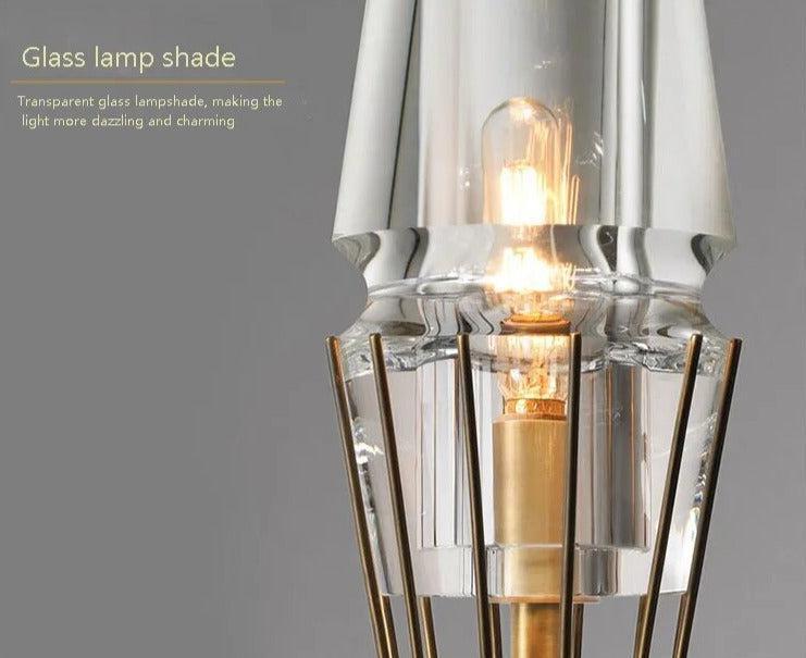 ChandeliersDecor.com-Ceiling Chandelier-Golden Radiance Modern Glass Ceiling Chandelier