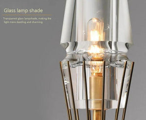 ChandeliersDecor.com-Ceiling Chandelier-Golden Radiance Modern Glass Ceiling Chandelier